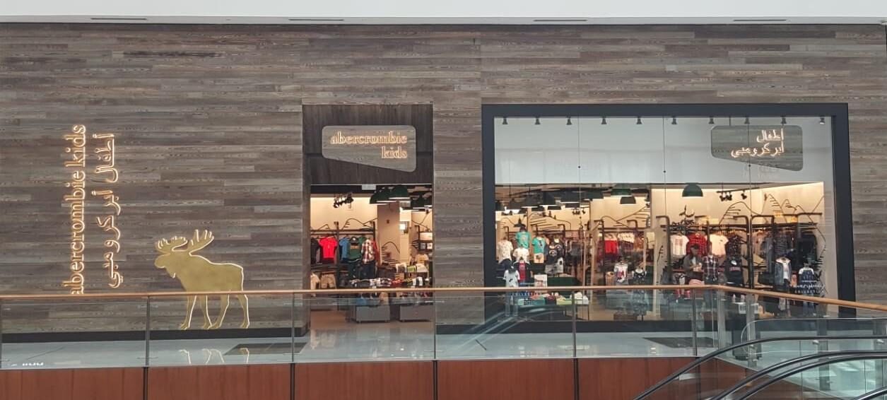 Abercrombie & Kids, The Dubai Mall — interior fit out by Primary Concept Design Studio